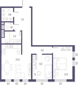 70,9 м², 3-комнатная квартира 13 400 000 ₽ - изображение 154