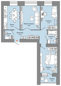 76,4 м², 3-комнатная квартира 7 350 000 ₽ - изображение 51