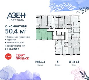 Квартира 50,4 м², 2-комнатная - изображение 2