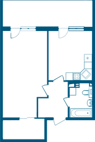 Квартира 65,4 м², 1-комнатные - изображение 1