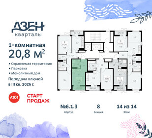 20,7 м², квартира-студия 8 403 130 ₽ - изображение 28