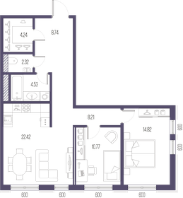 72,7 м², 2-комнатная квартира 24 834 040 ₽ - изображение 14