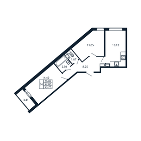 57,5 м², 2-комнатная квартира 8 300 000 ₽ - изображение 101