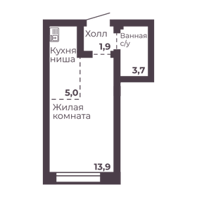 35,3 м², 1-комнатная квартира 2 990 000 ₽ - изображение 45