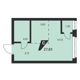 27,8 м², квартира-студия 3 953 924 ₽ - изображение 20