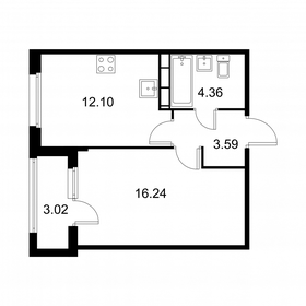 38,3 м², 1-комнатная квартира 6 121 600 ₽ - изображение 29