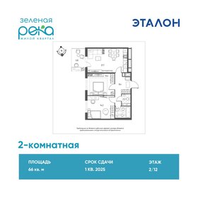 Квартира 66 м², 2-комнатная - изображение 1