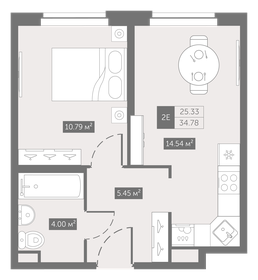 33,4 м², 1-комнатная квартира 9 550 000 ₽ - изображение 84