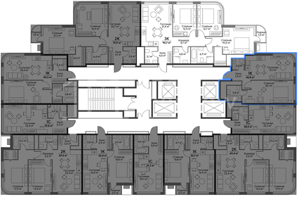 Квартира 46,8 м², 1-комнатная - изображение 2