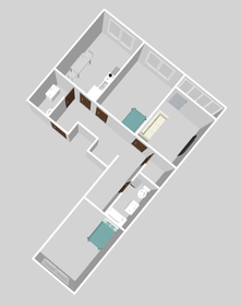 Квартира 74,7 м², 3-комнатная - изображение 3