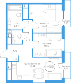 50 м², 2-комнатная квартира 5 950 000 ₽ - изображение 52