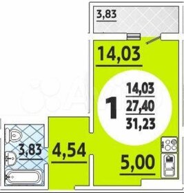 Квартира 31 м², студия - изображение 1