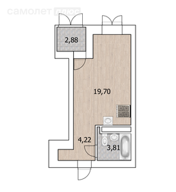 Квартира 29,2 м², студия - изображение 1