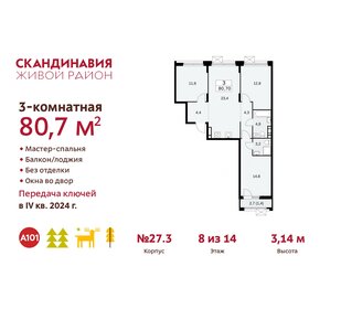 80,6 м², 3-комнатная квартира 19 935 906 ₽ - изображение 19