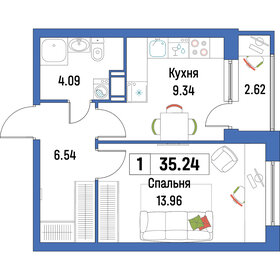 37,7 м², 1-комнатная квартира 3 350 000 ₽ - изображение 50