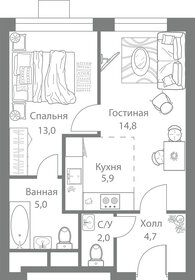 45,4 м², 2-комнатная квартира 11 293 250 ₽ - изображение 17