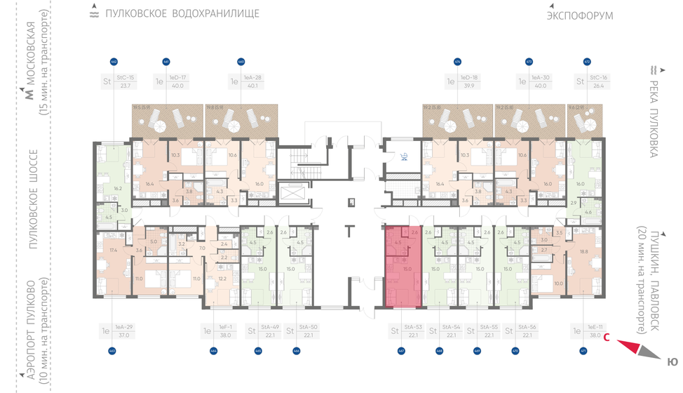 22,1 м², квартира-студия 4 802 330 ₽ - изображение 34