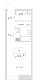 27,3 м², квартира-студия 11 300 000 ₽ - изображение 69