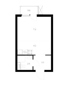 Квартира 24,2 м², студия - изображение 1