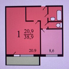 Квартира 45 м², 1-комнатная - изображение 3