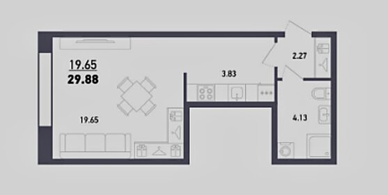 Квартира 30,6 м², студия - изображение 1