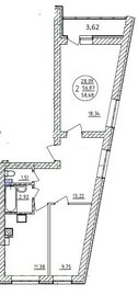 Квартира 58,7 м², 2-комнатная - изображение 1