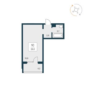 Квартира 29,3 м², студия - изображение 1