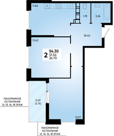 Квартира 54,3 м², 2-комнатная - изображение 1