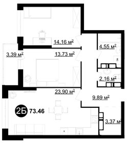 93,8 м², 2-комнатная квартира 17 500 000 ₽ - изображение 16