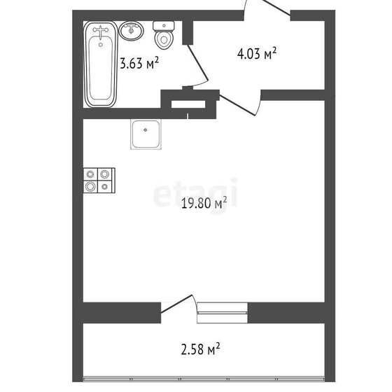 34,7 м², квартира-студия 2 774 400 ₽ - изображение 44