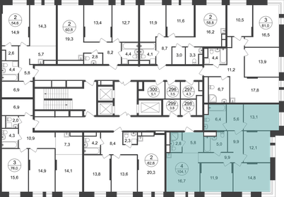 104,2 м², 4-комнатная квартира 24 000 000 ₽ - изображение 63