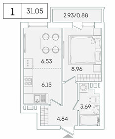 31,6 м², 1-комнатная квартира 3 650 000 ₽ - изображение 61