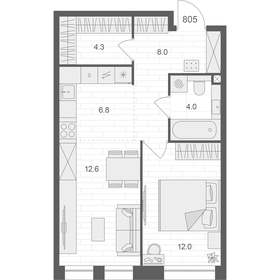 46,2 м², 1-комнатная квартира 24 220 664 ₽ - изображение 17