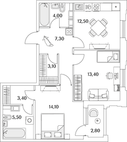 68 м², 2-комнатная квартира 15 777 580 ₽ - изображение 36