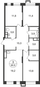 77 м², 3-комнатная квартира 19 400 000 ₽ - изображение 60