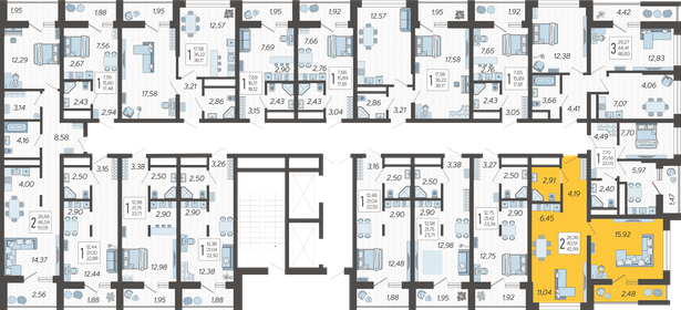 42,6 м², 2-комнатная квартира 15 500 000 ₽ - изображение 156