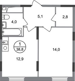 37,7 м², 1-комнатная квартира 10 495 746 ₽ - изображение 32
