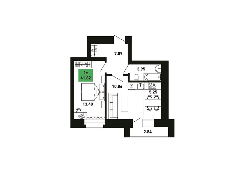 41,8 м², 2-комнатная квартира 3 429 240 ₽ - изображение 1