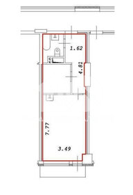 Квартира 33,5 м², студия - изображение 1