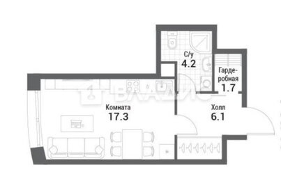 Квартира 29,3 м², студия - изображение 1