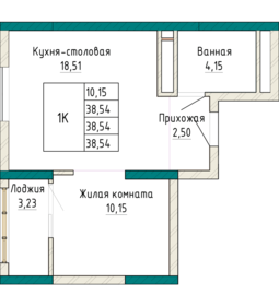 37,9 м², 1-комнатная квартира 6 000 000 ₽ - изображение 1