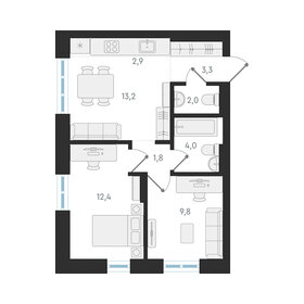 54 м², 3-комнатная квартира 5 100 000 ₽ - изображение 45