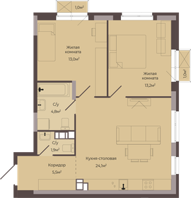 71,7 м², 3-комнатная квартира 9 850 000 ₽ - изображение 47