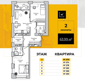 64,3 м², 2-комнатная квартира 7 248 093 ₽ - изображение 19