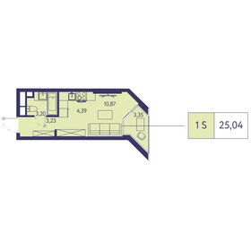 25 м², 1-комнатная квартира 9 264 800 ₽ - изображение 1