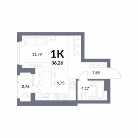 Квартира 34,9 м², 1-комнатная - изображение 1