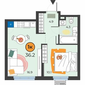 26,8 м², 1-комнатная квартира 4 173 234 ₽ - изображение 8