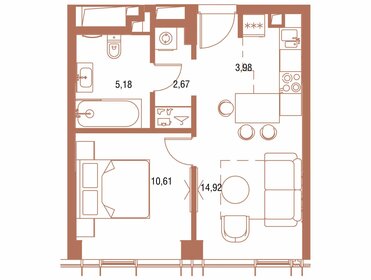 Квартира 37,4 м², 1-комнатная - изображение 1