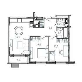 57 м², 2-комнатная квартира 8 650 000 ₽ - изображение 87