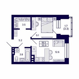 27 м², 1-комнатная квартира 2 850 000 ₽ - изображение 129